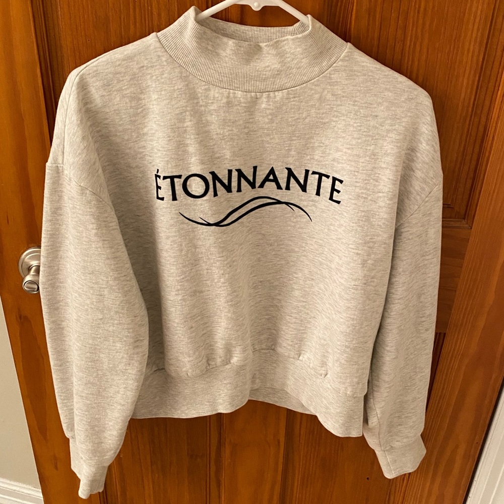 Grey Mock Turtleneck Sweater